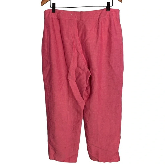 Ann Taylor Loft Women’s Pink Linen Blend Pants Size US  12 Lined Lightweight - Picture 2 of 12
